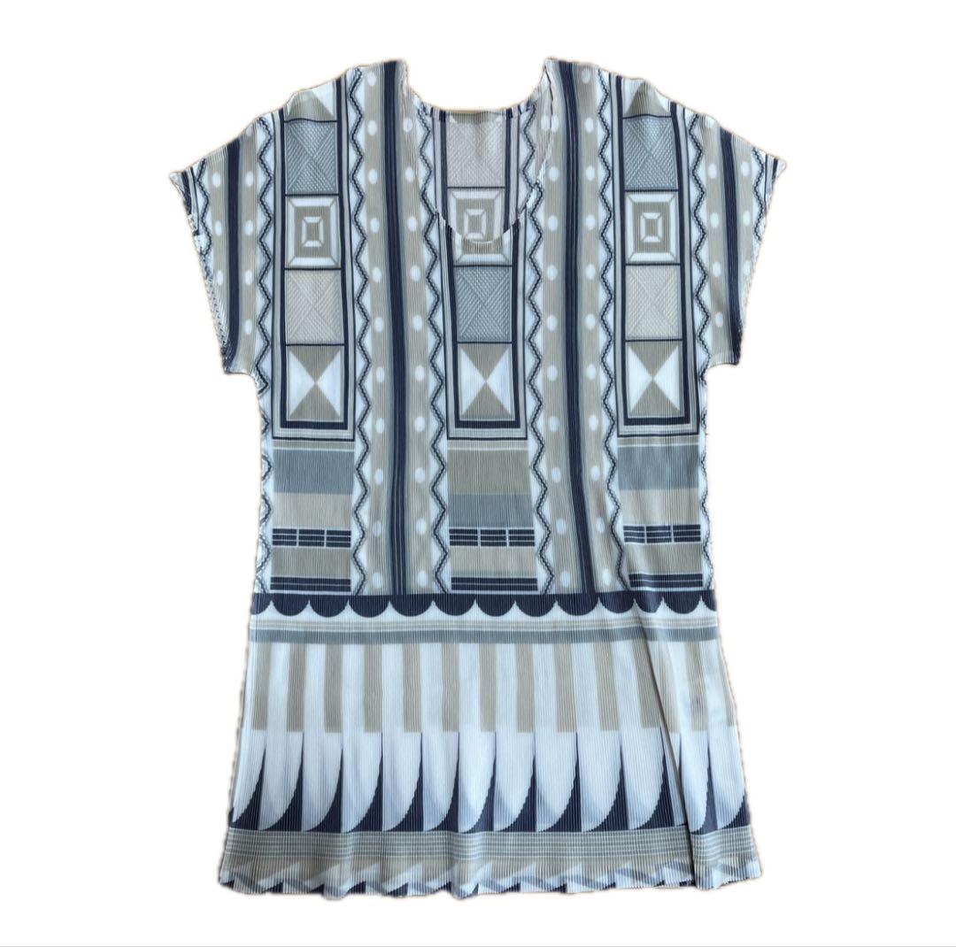 プリーツプリーズ PLEATS PLEASE デザインカットソー 3 幾何学柄 19,300円