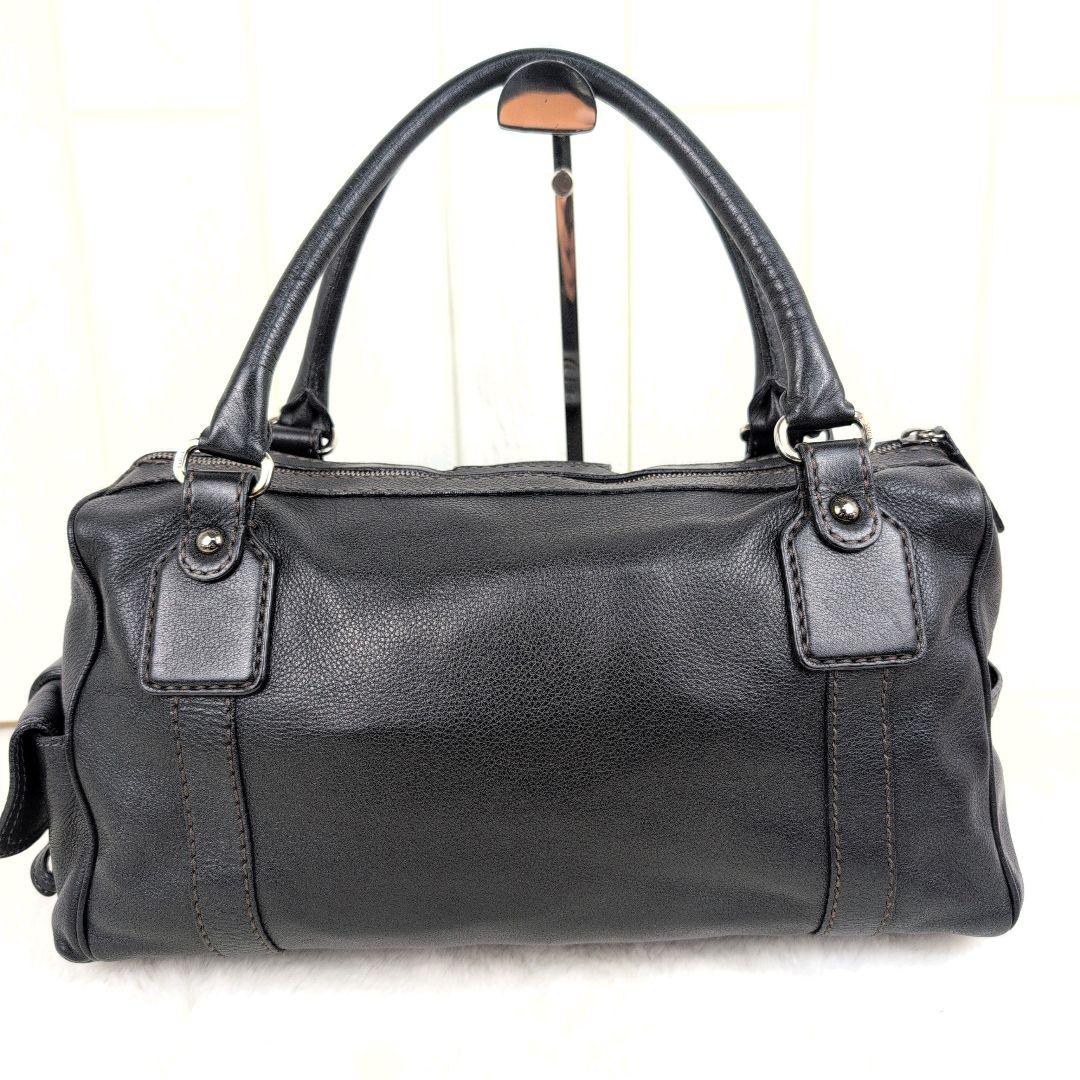 美品✨TOD'S ハンドバッグ ミニボストン カデナ レザー ブラック 美品✨TOD'S ハンドバッグ ミニボストン カデナ レザー ブラック