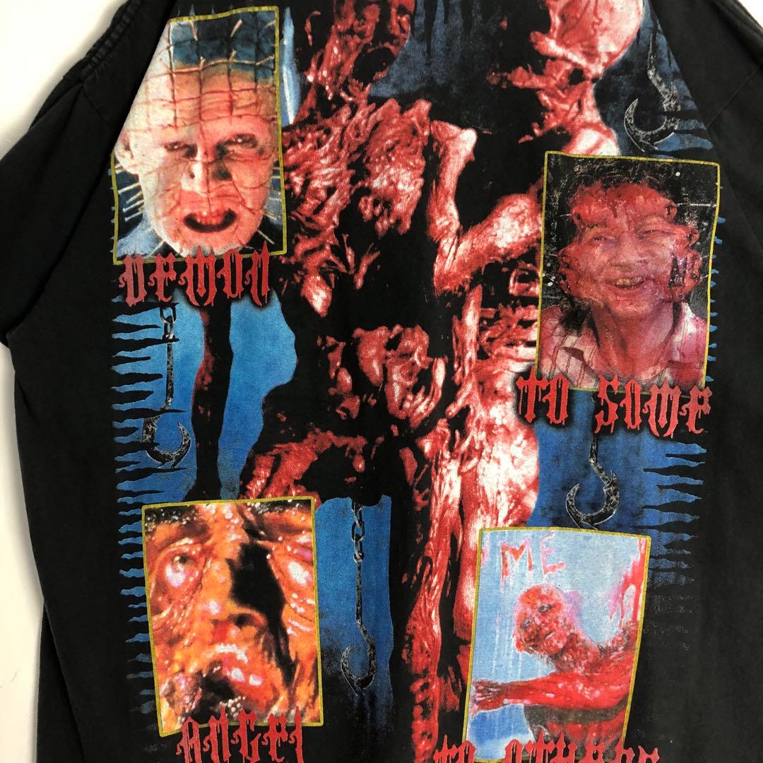 3692　Hellraiser　ヘルレイザー　ビッグプリント　Tシャツ　黒