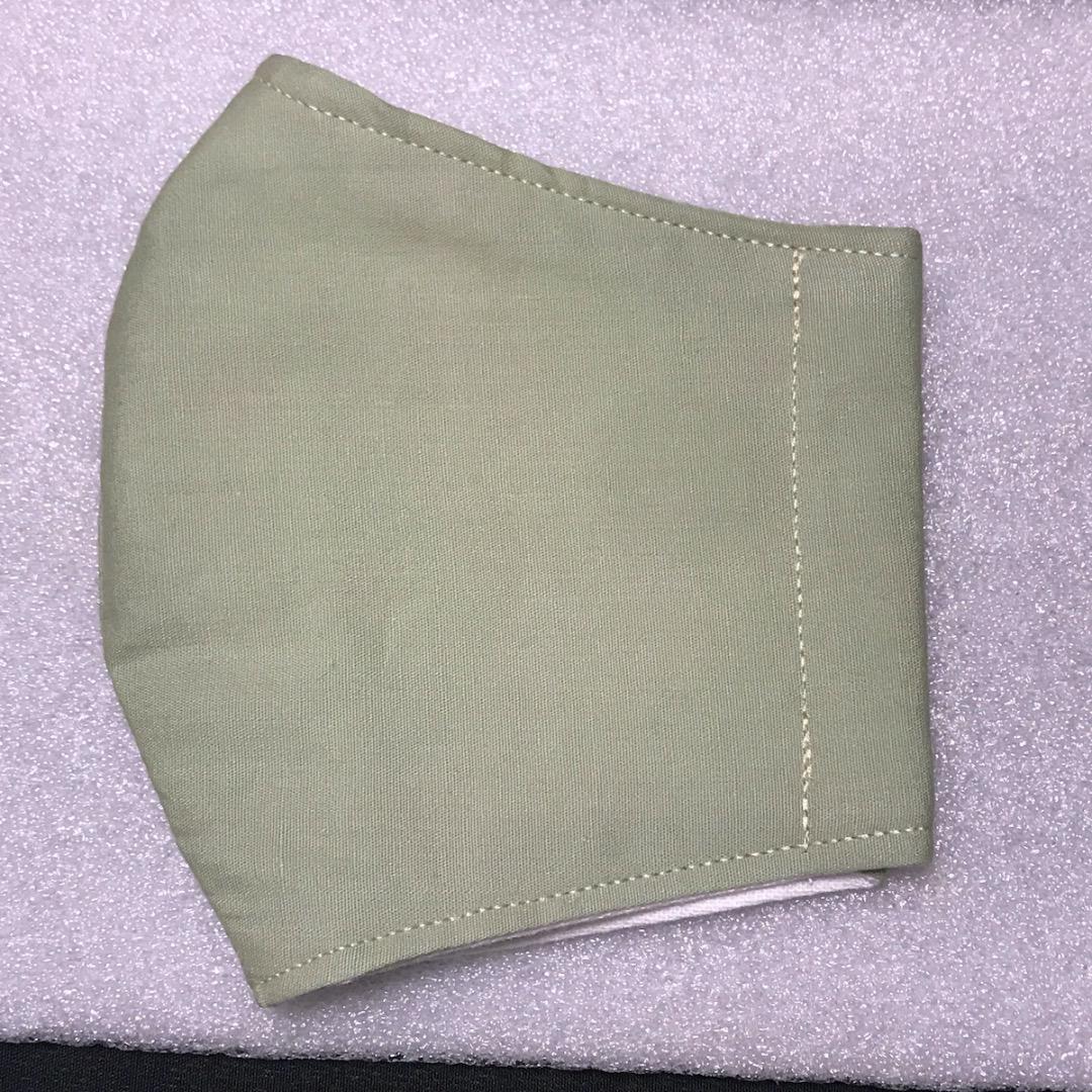 【淡緑】ハンドメイド 大人用 立体 インナーマスク 手作り