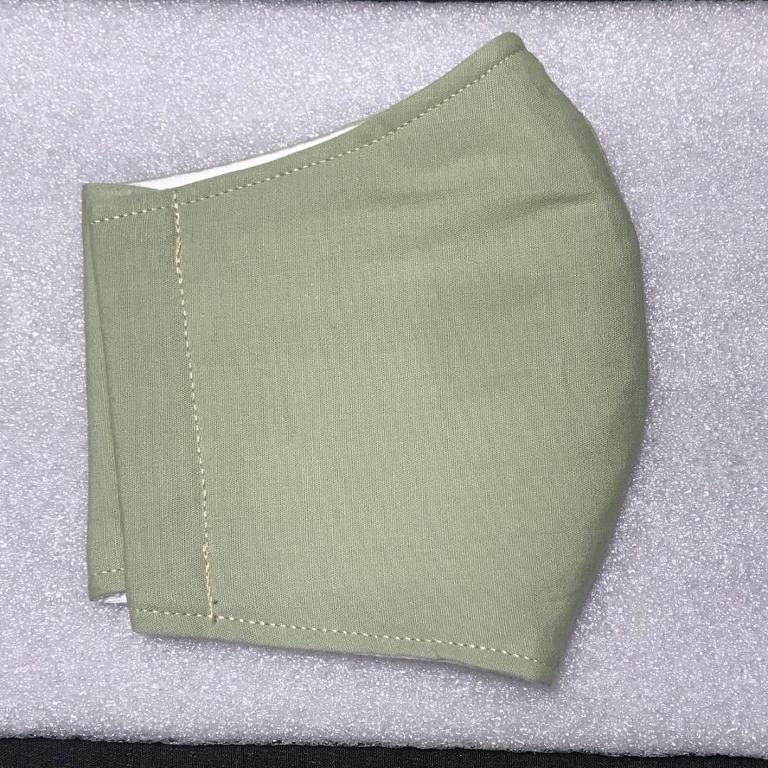 【淡緑】ハンドメイド 大人用 立体 インナーマスク 手作り