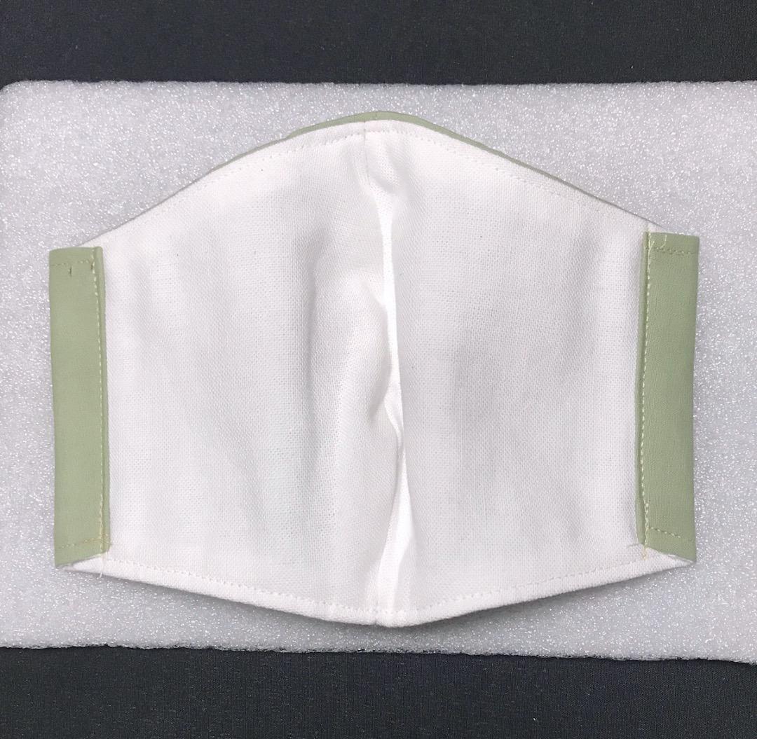 【淡緑】ハンドメイド 大人用 立体 インナーマスク 手作り