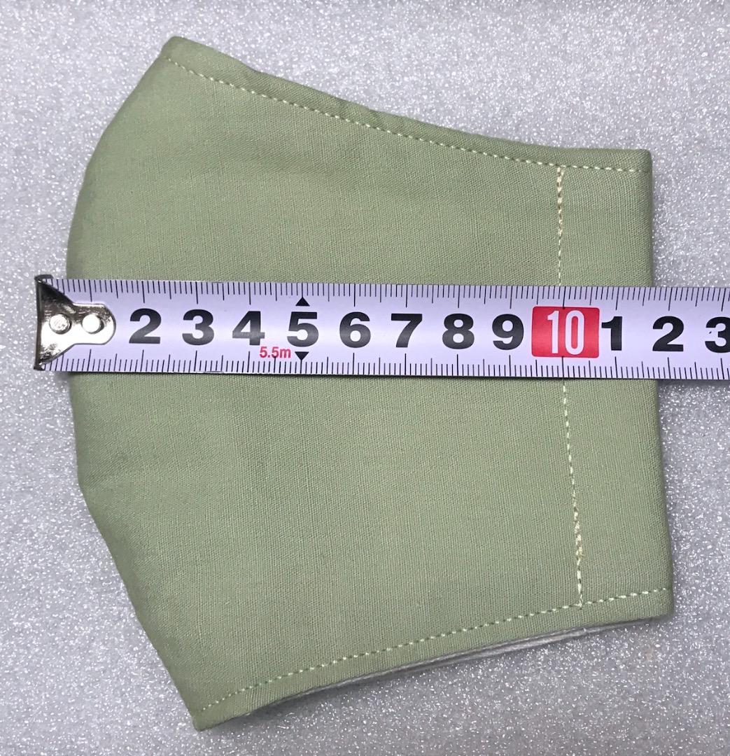【淡緑】ハンドメイド 大人用 立体 インナーマスク 手作り