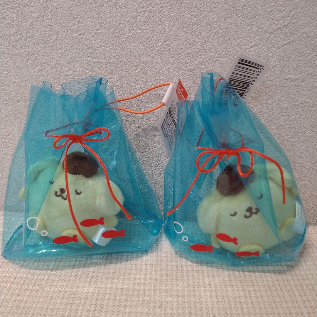 サンリオ　ポムポムプリン屋台マスコット　2個セット　金魚　金魚すくい　お祭り