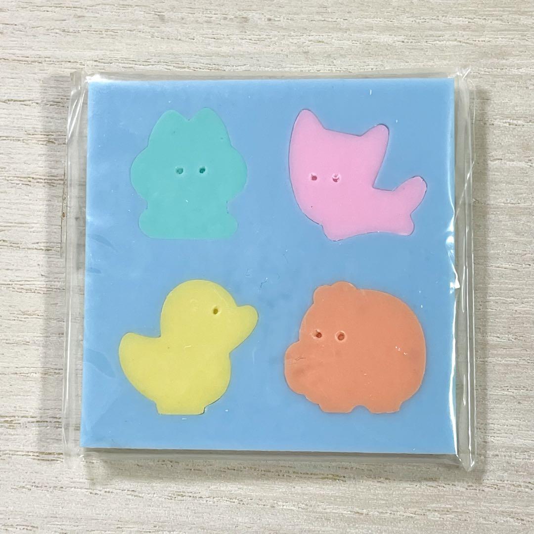 昭和レトロ消しゴムどうぶつくん型抜き80年代ファンシー文房具駄菓子屋玩具