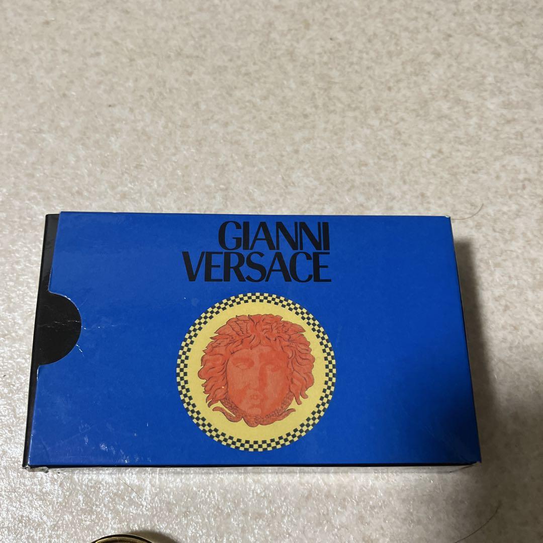GIANNI VERSACE ブラックレザー キーホルダー