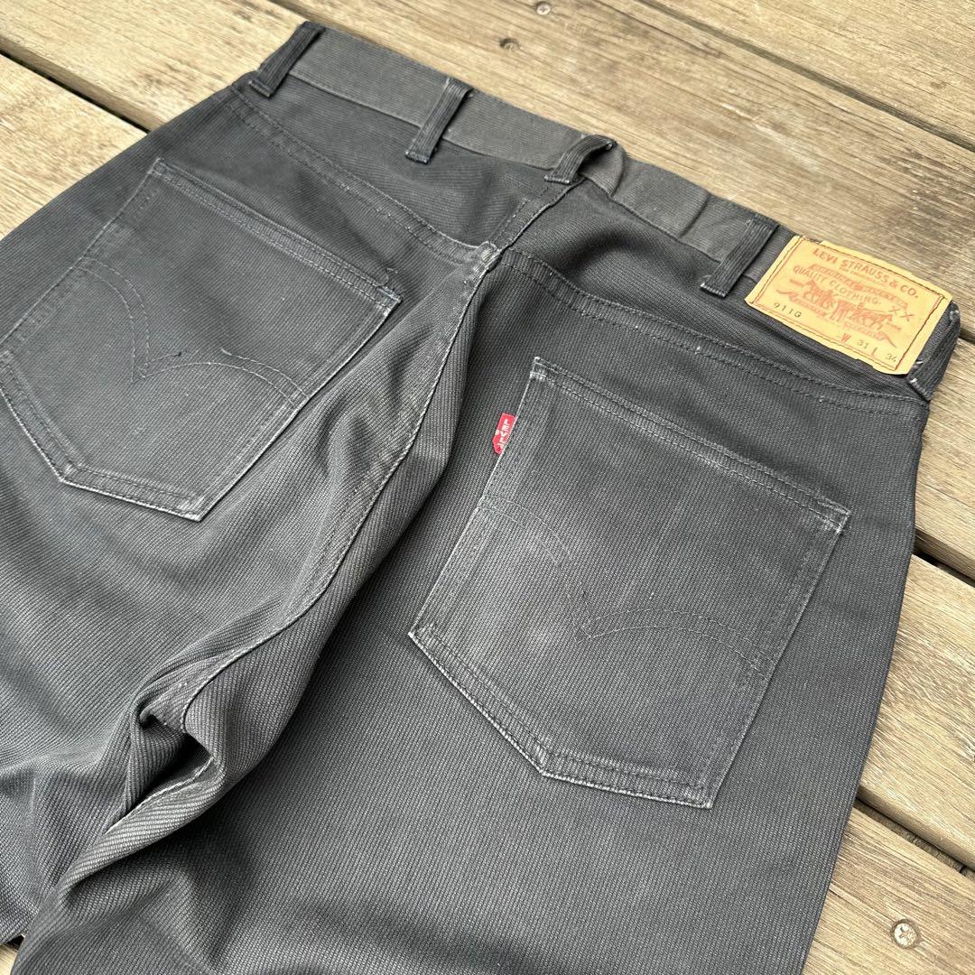 上品コーデはコレで安心！ 60's LEVI'S メルカリ - 黒ピケ PANTS PIQUE 911G パンツ