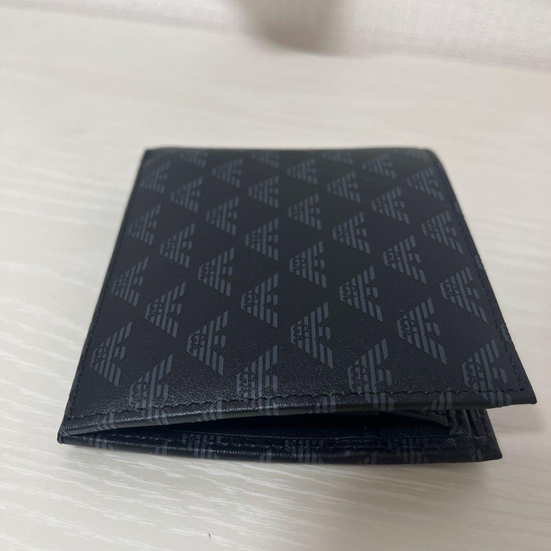 新品　EMPORIO ARMANI 二つ折り財布 ブラック