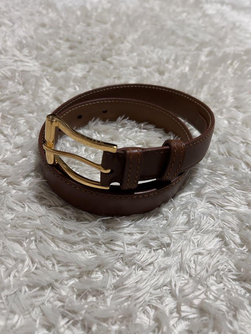 未使用　jm weston ベルト　ブラウン　ゴールドバックル　70