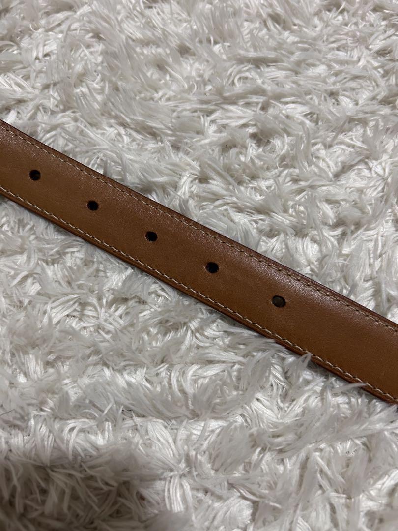 未使用　jm weston ベルト　ブラウン　ゴールドバックル　70