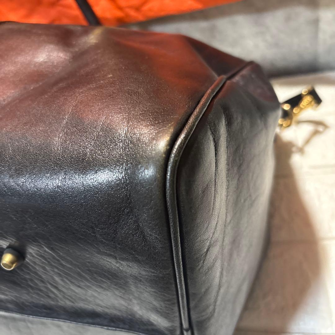 HIROFU ヒロフ 2wayボストンバッグ ショルダーブラック レザー 金具 HIROFU ヒロフ 2wayボストンバッグ ショルダーブラック レザー 金具