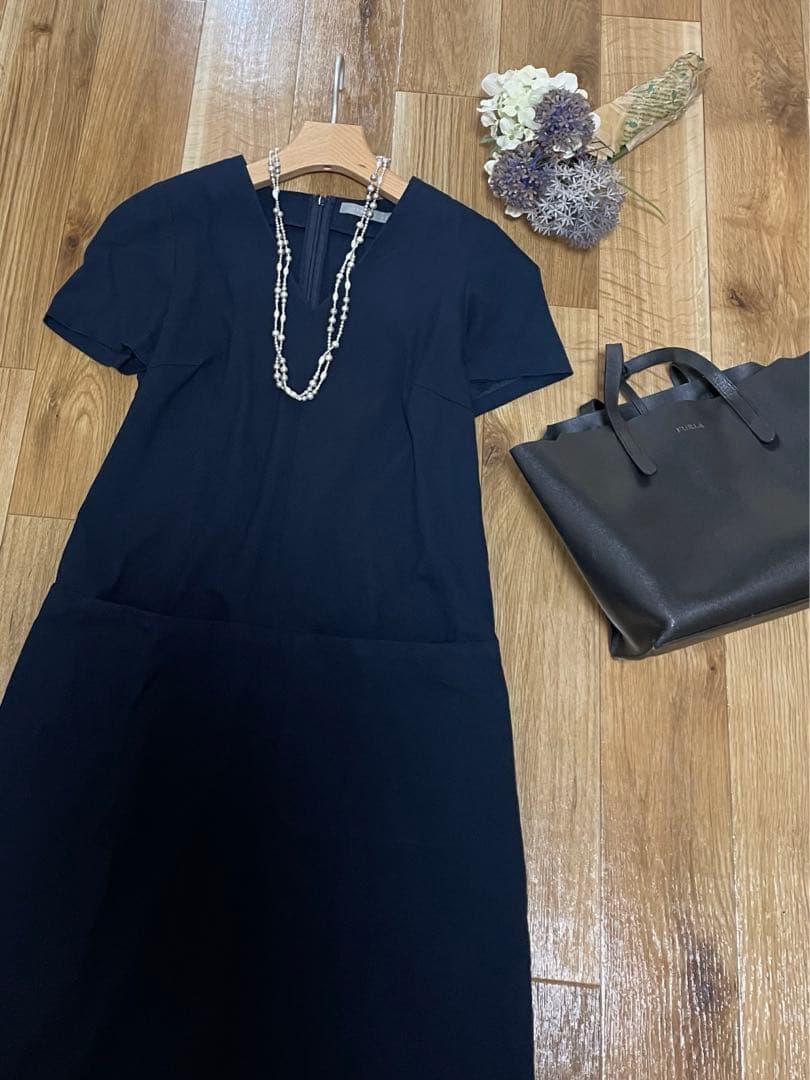 セオリーリュクス ワンピース サイズ38 ネイビー | galeriaglaser.com.br