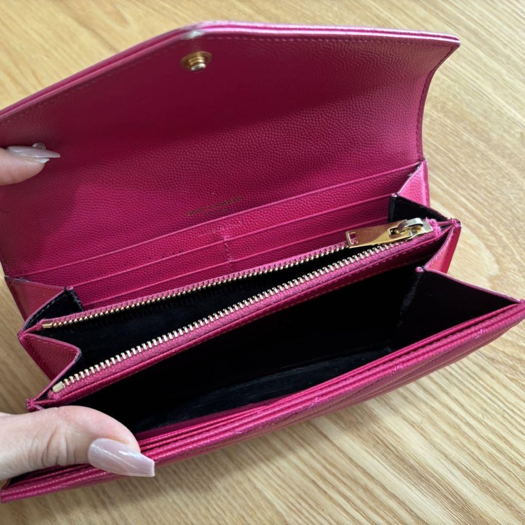 サンローラン　長財布　ラージフラップウォレット　カーフ
