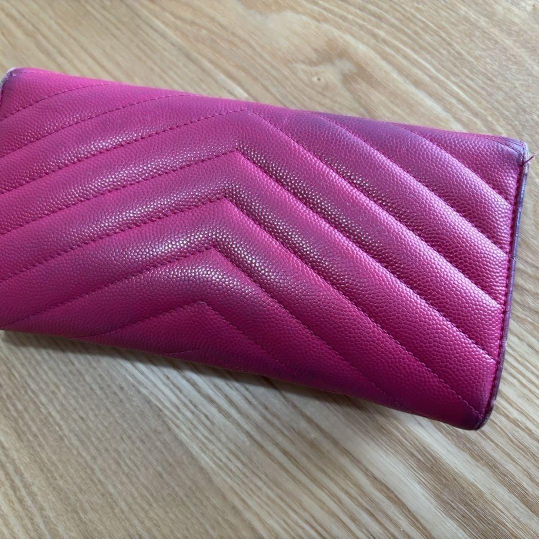 サンローラン　長財布　ラージフラップウォレット　カーフ