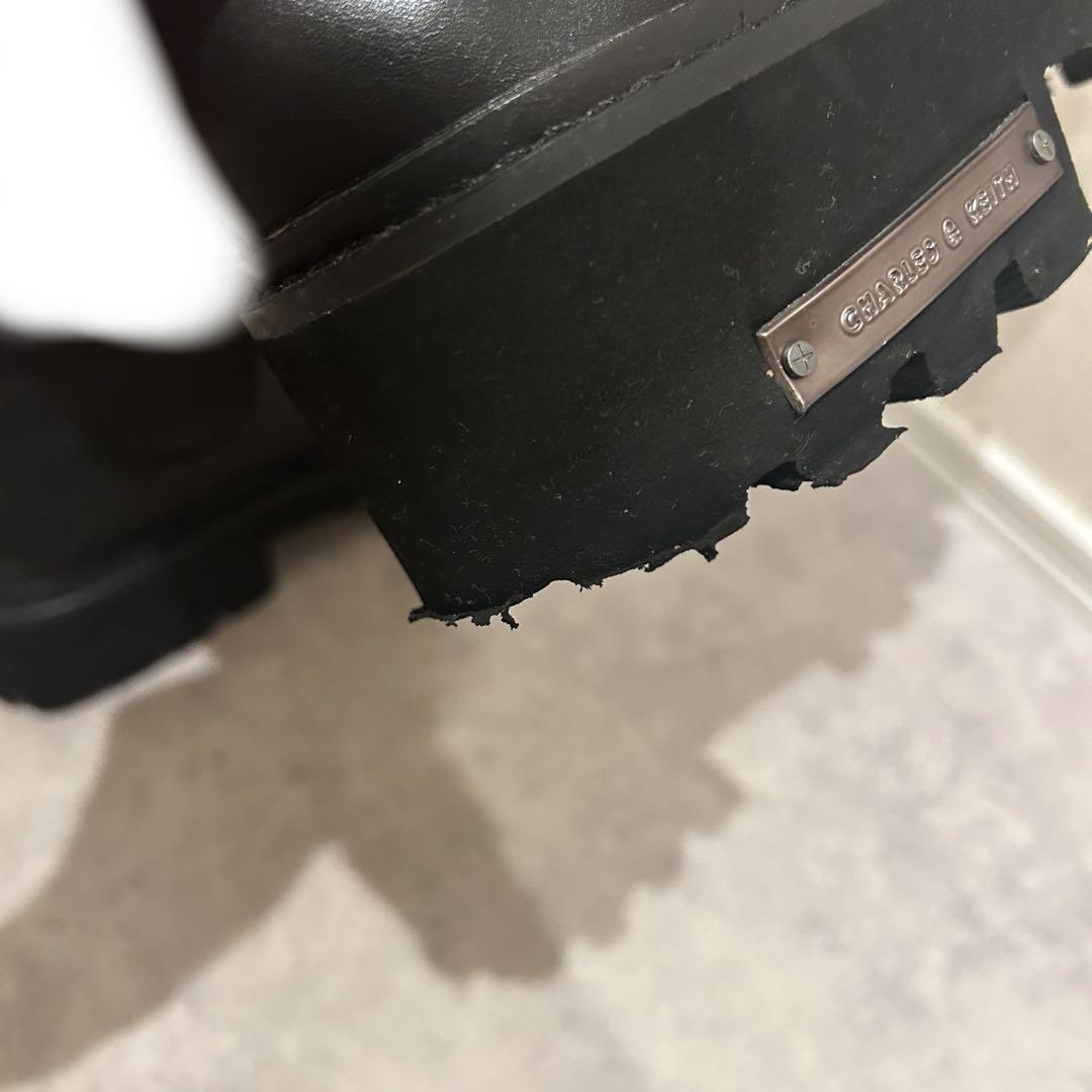 CHARLES&KEITH サイドジップアンクルブーツ ブラック