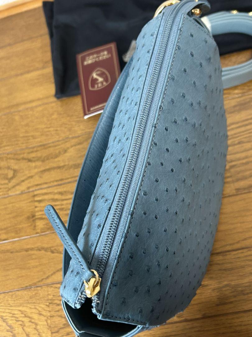 大人気新品 新品 BEAUGRAND オーストリッチ 2way ショルダーバッグ JRA バッグ