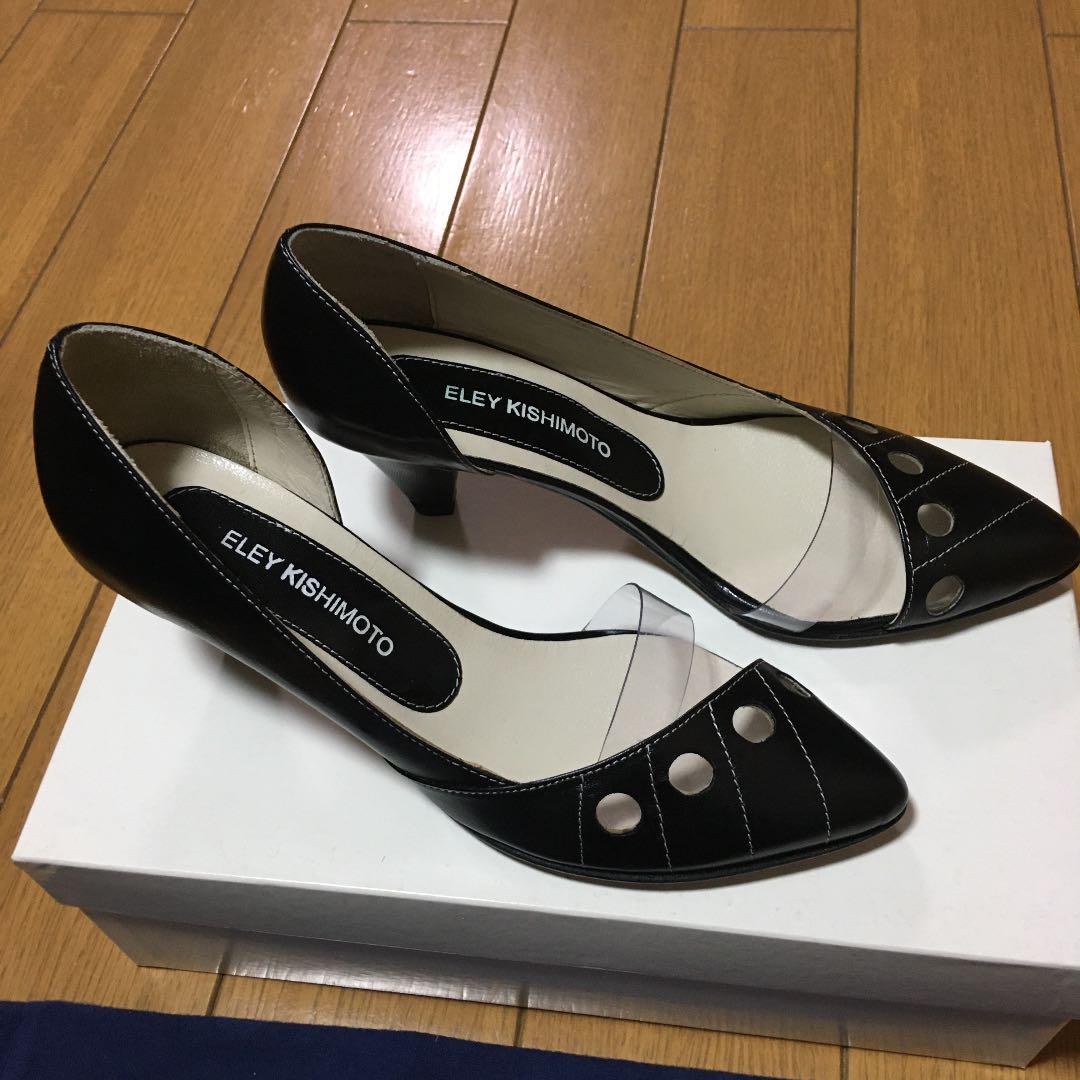イーリーキシモトELEYKISHIMOTO黒パンプス美品