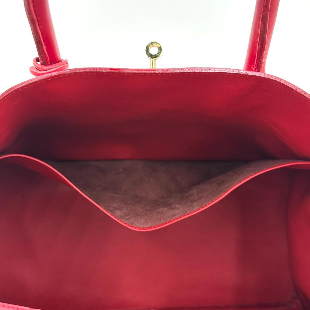 HIGH CLASS ハイクラス レザー ハンドバッグ 40 レッド 付属品あり