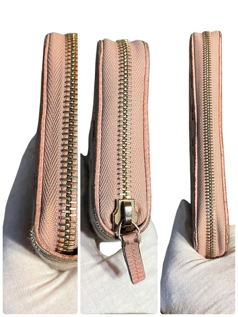 GUCCI長財布☆*°ラウンドファスナー☆*°GGキャンバス☆*°ピンク
