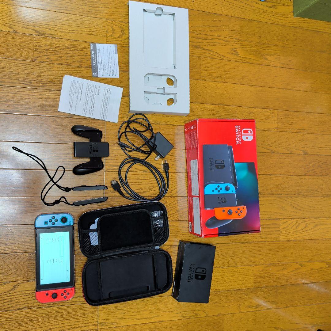Nintendo Switch ネオンブルー/ネオンレッド 本体＋保護ケース - メルカリ