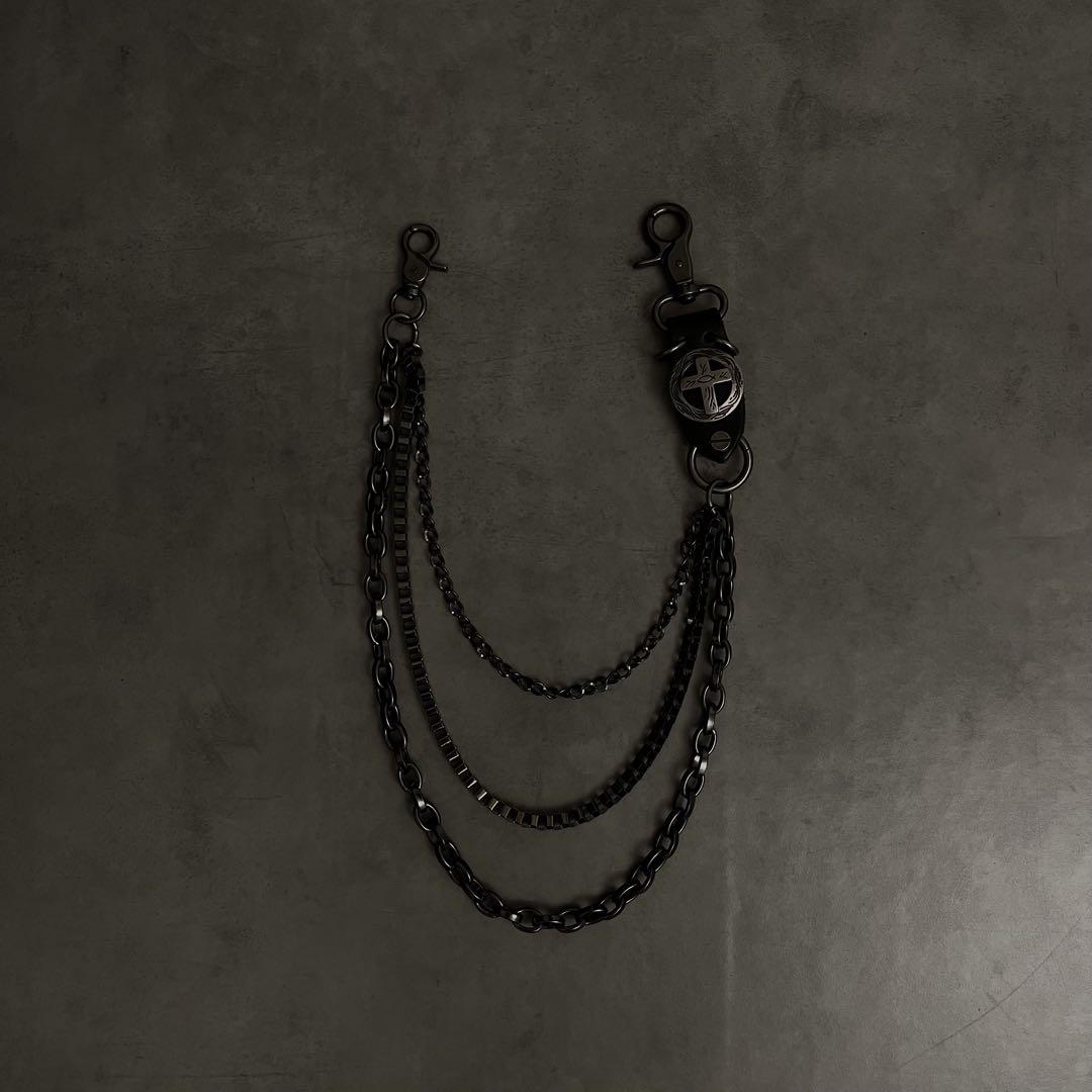 小物 combo closs wallet chain BLK