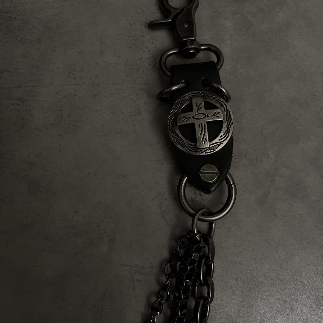小物 combo closs wallet chain BLK