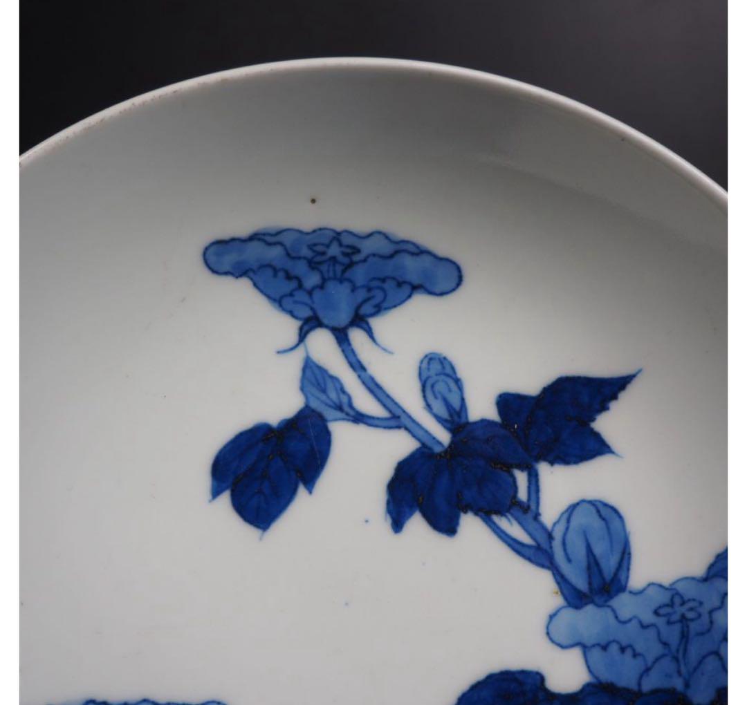送料無料　江戸時代　鍋島焼　染付牡丹文皿　櫛高台 径20cm 送料無料 江戸時代 鍋島焼 染付牡丹文皿 櫛高台 径20cm - メルカリ