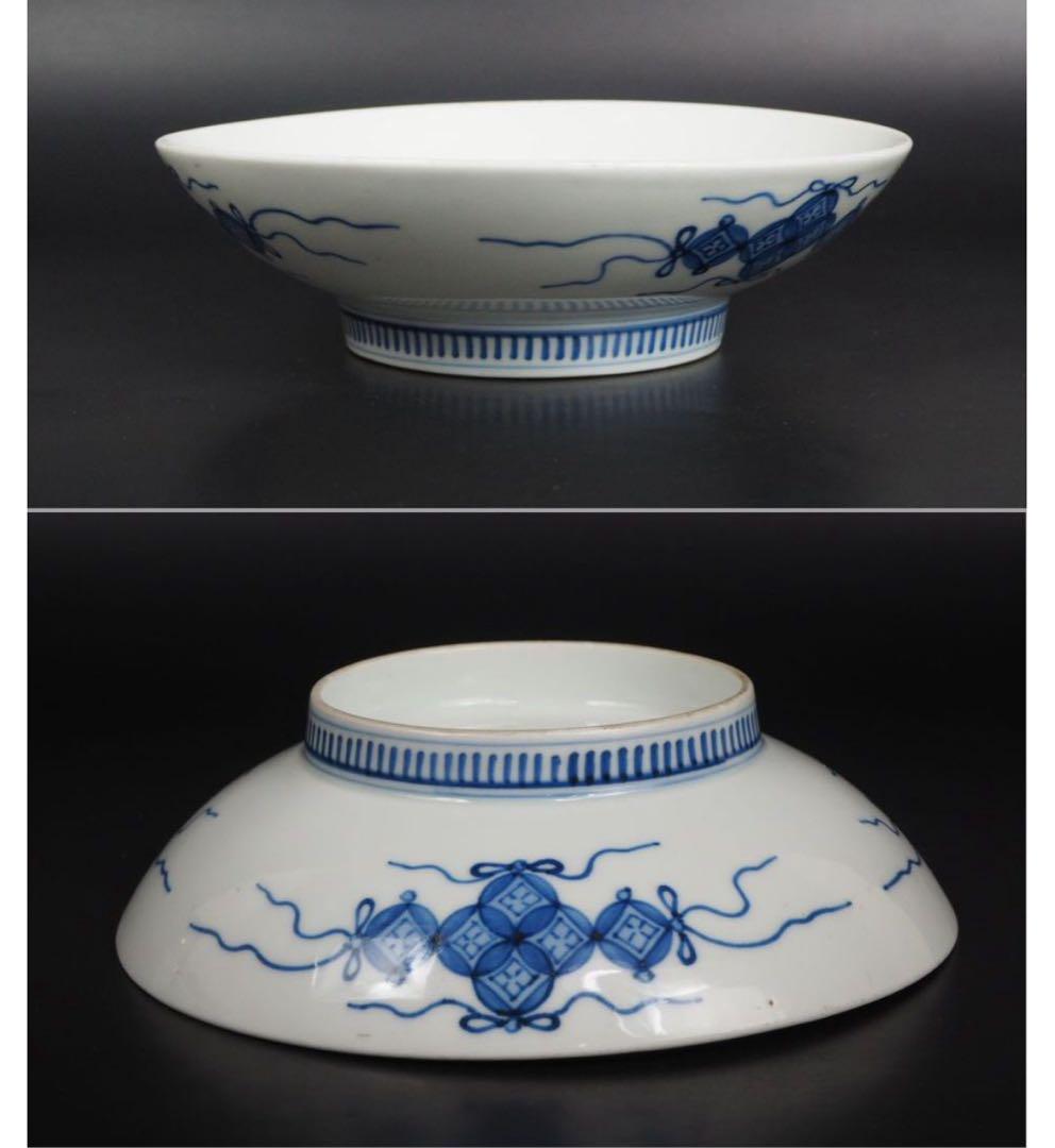 送料無料　江戸時代　鍋島焼　染付牡丹文皿　櫛高台 径20cm 送料無料 江戸時代 鍋島焼 染付牡丹文皿 櫛高台 径20cm - メルカリ