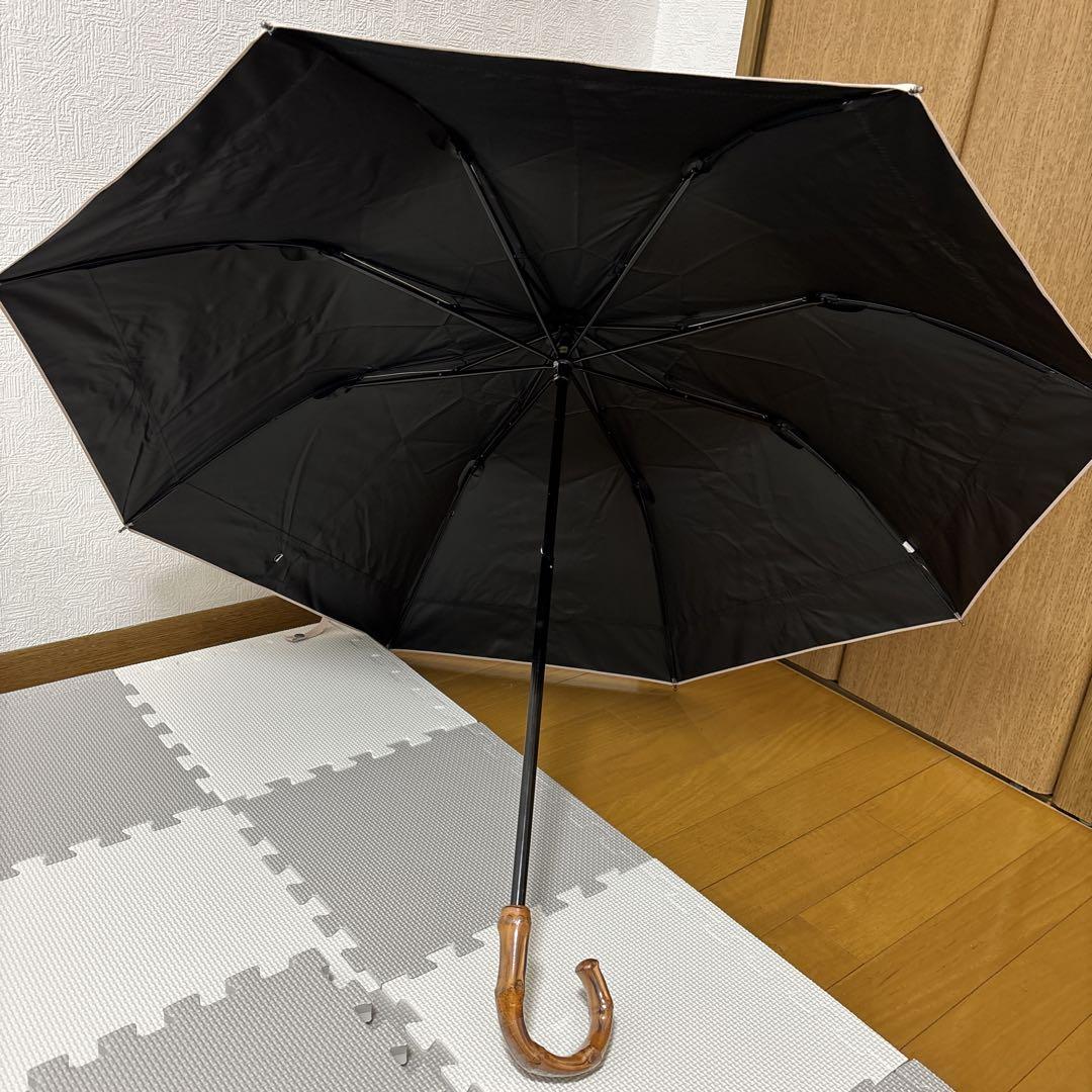芦屋ロサブラン日傘 2段折りミドル コンビ 55cm 曲がり手元