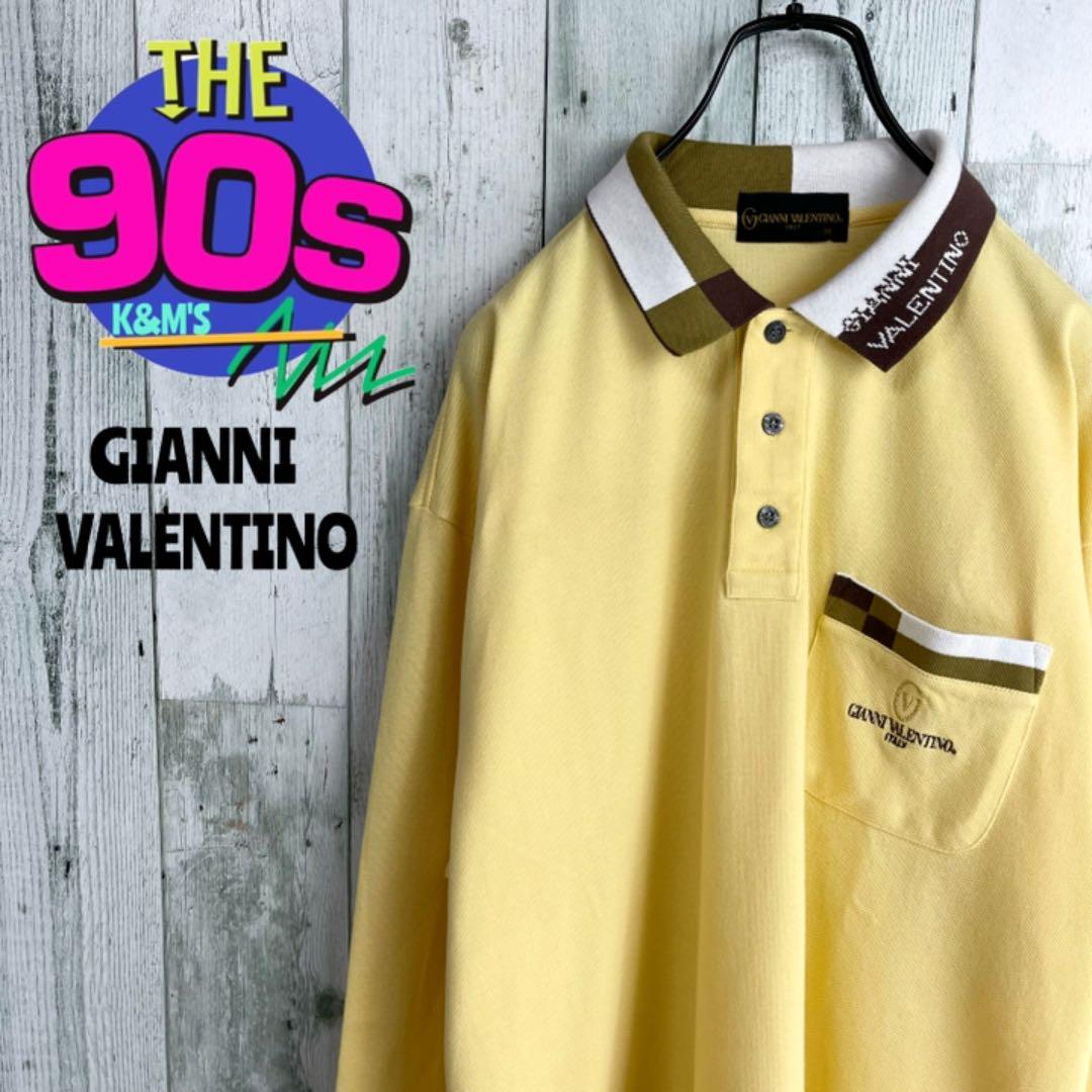 90's GIANNI VALENTINO ロゴ刺繍 ロングスリーブポロシャツ - メルカリ 90's GIANNI VALENTINO ロゴ刺繍 ロングスリーブポロシャツ - メルカリ
