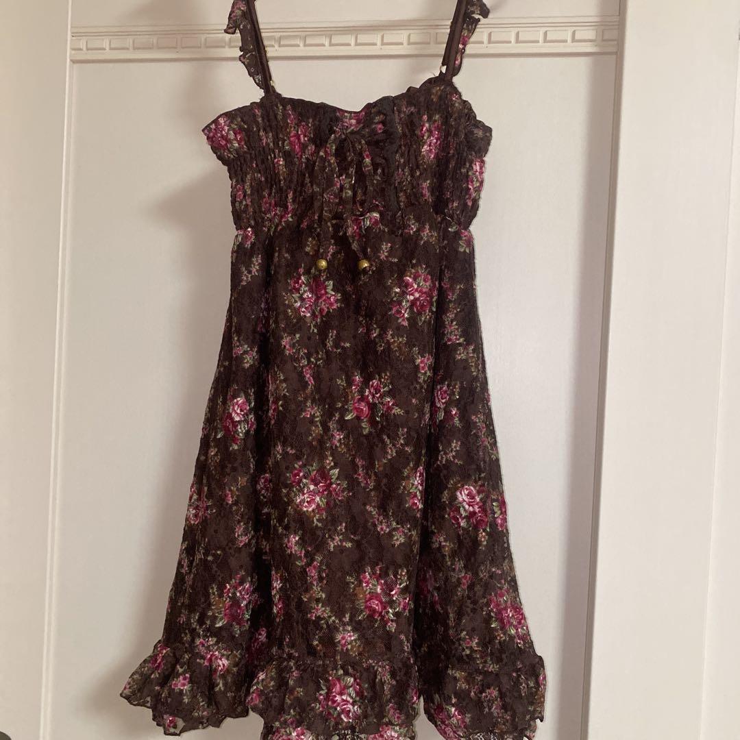 LIZ LISA リズリサ キャミワンピース 花柄 レース SIZE LIZ LISA