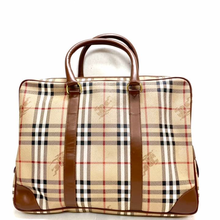 専用 美品!BURBERRY レザー ノバチェック ビジネスバッグ 2961
