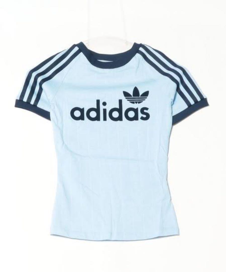adidas ライトブルー tシャツ