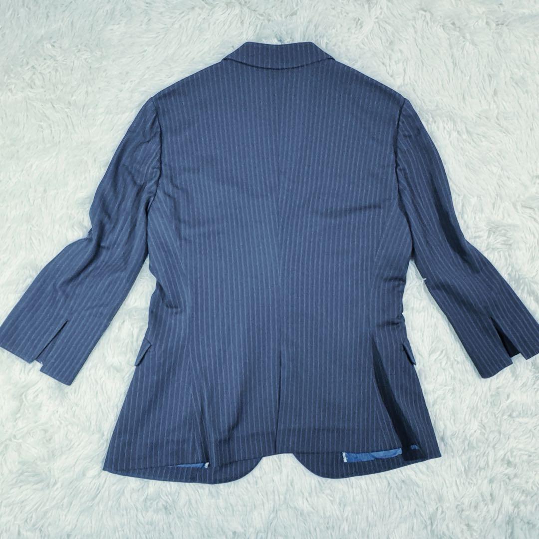 美品✨オリヒカ ビジネススーツ セットアップ　ストライプ Ｌ 洗える ストレッチ