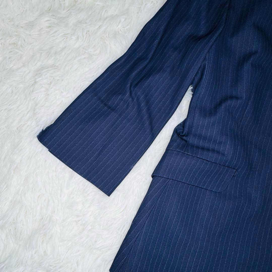 美品✨オリヒカ ビジネススーツ セットアップ　ストライプ Ｌ 洗える ストレッチ