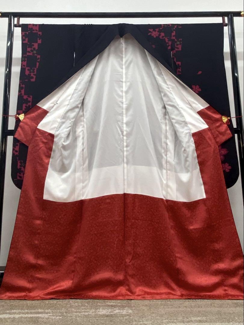振袖 豪華 金彩 紋意匠 桜 市松模様 身丈164cm パールトーン加工