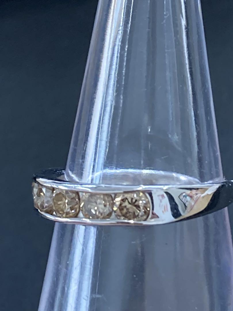 PT900 ブラウンダイヤ1ct 指輪　アクセサリー　レディース　13号