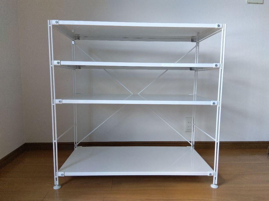 新品本物 スチールユニットシェルフ 無印良品 ワイド小 棚/ラック