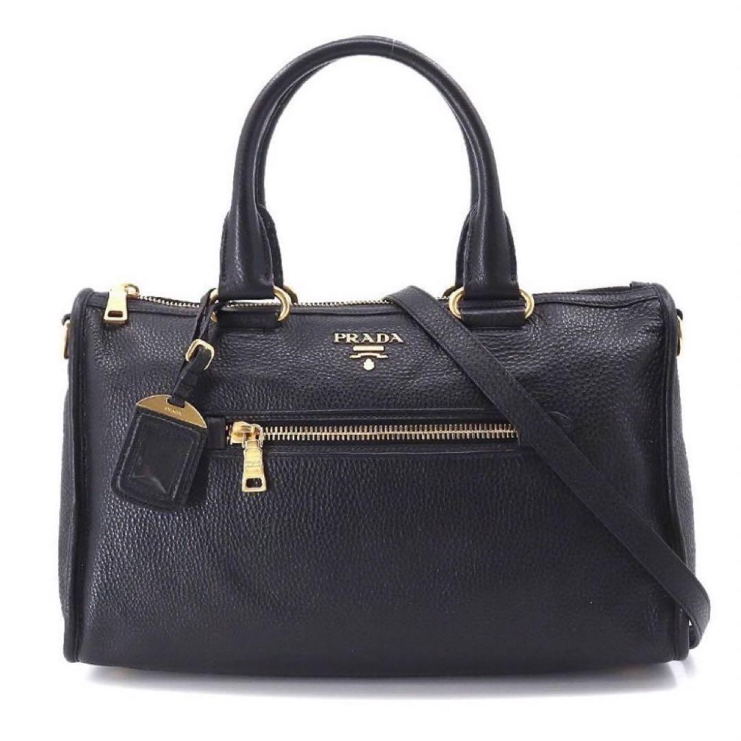 新品未使用✨ PRADA 2way ハンドバッグ ボストンバッグ レザー 黒