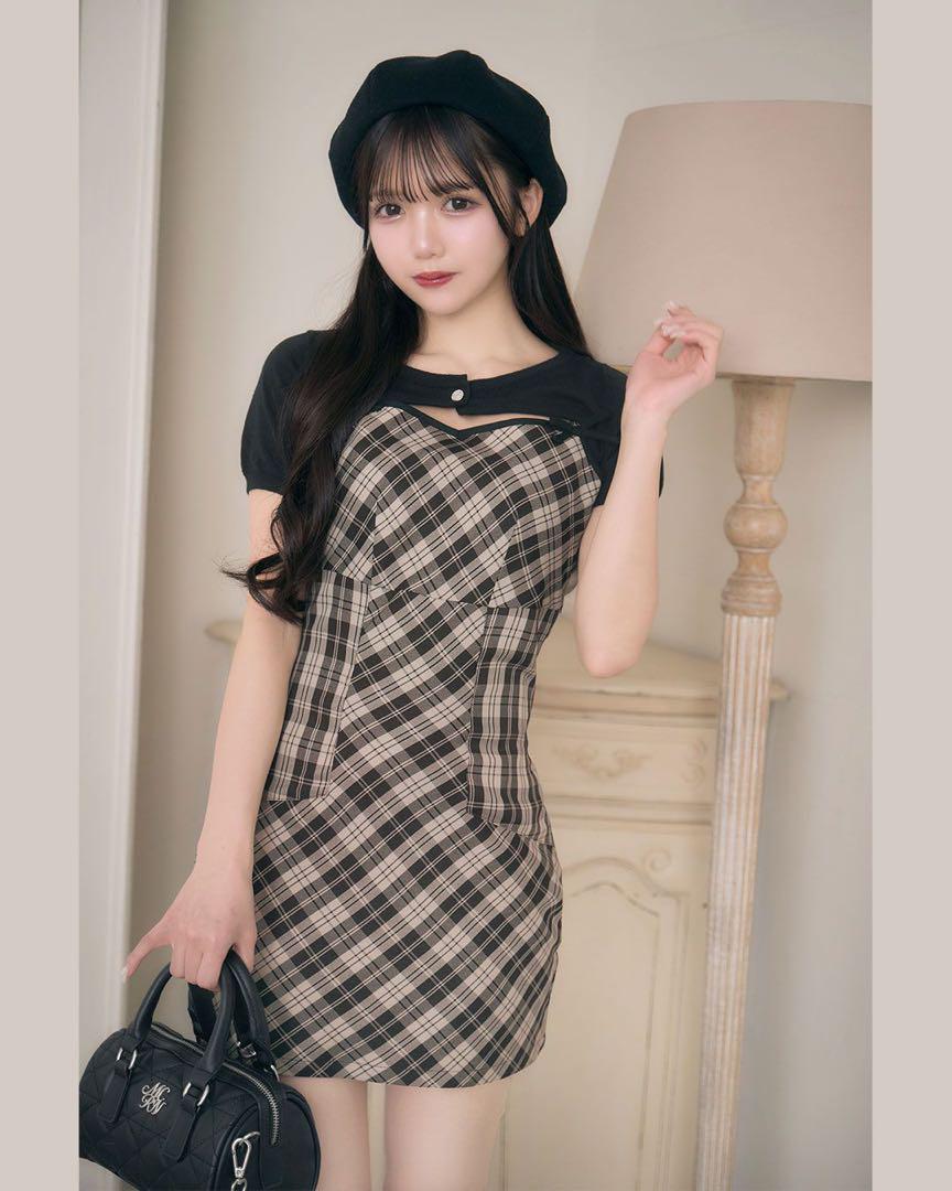 ミシェルマカロン リボンキャミワンピアンサンブル XS ミシェルマカロン michellMacaron リボンキャミワンピ
