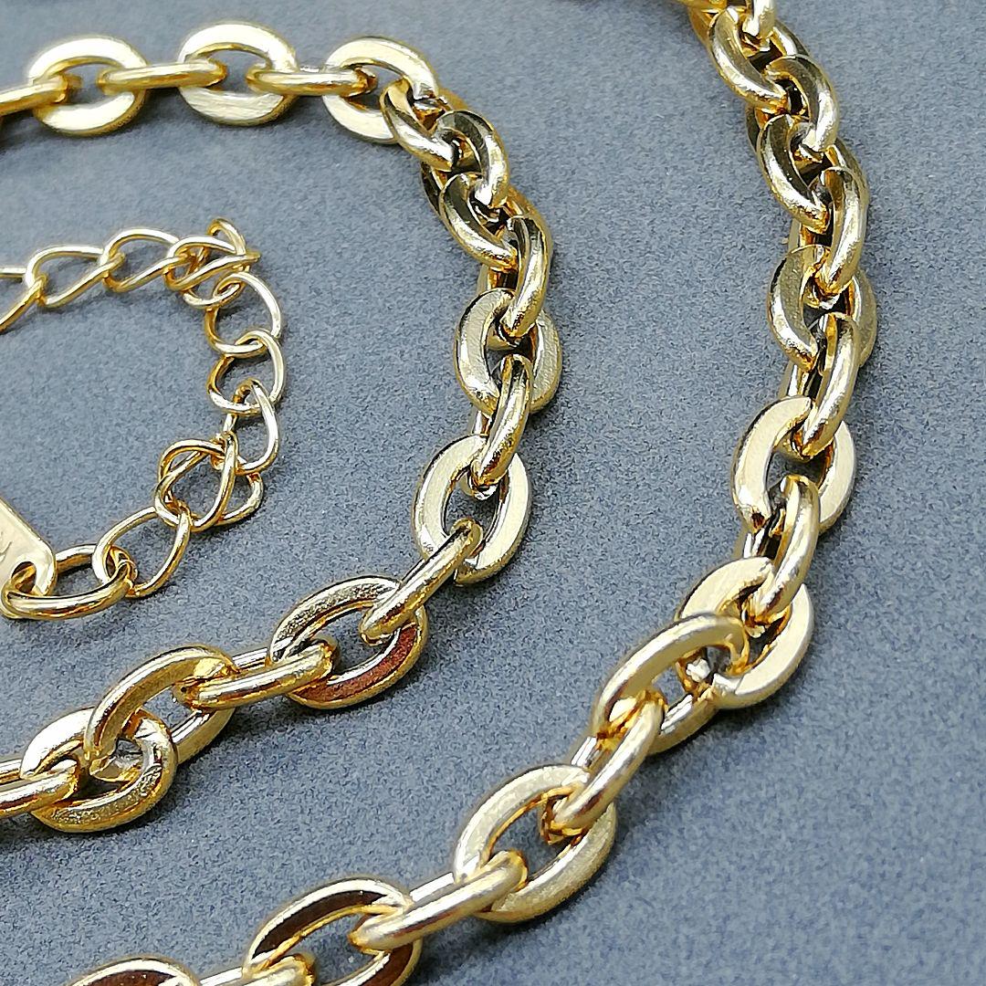 新品♡未使用 18K GP ゴールド Y6pBr-m36605616408 喜平 アンカーチェーン ネックレス 好評お得