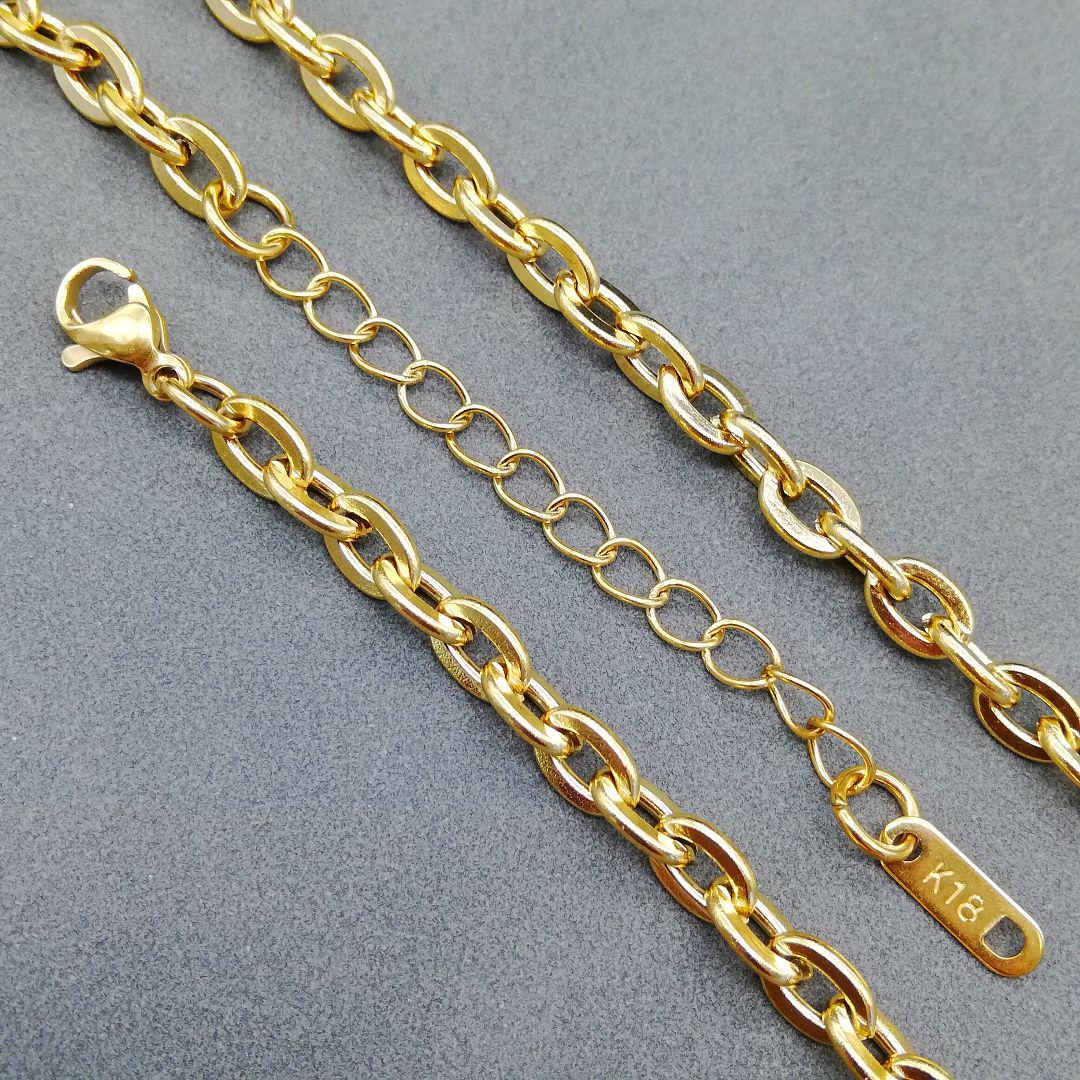 新品♡未使用 18K GP ゴールド Y6pBr-m36605616408 喜平 アンカーチェーン ネックレス 好評お得