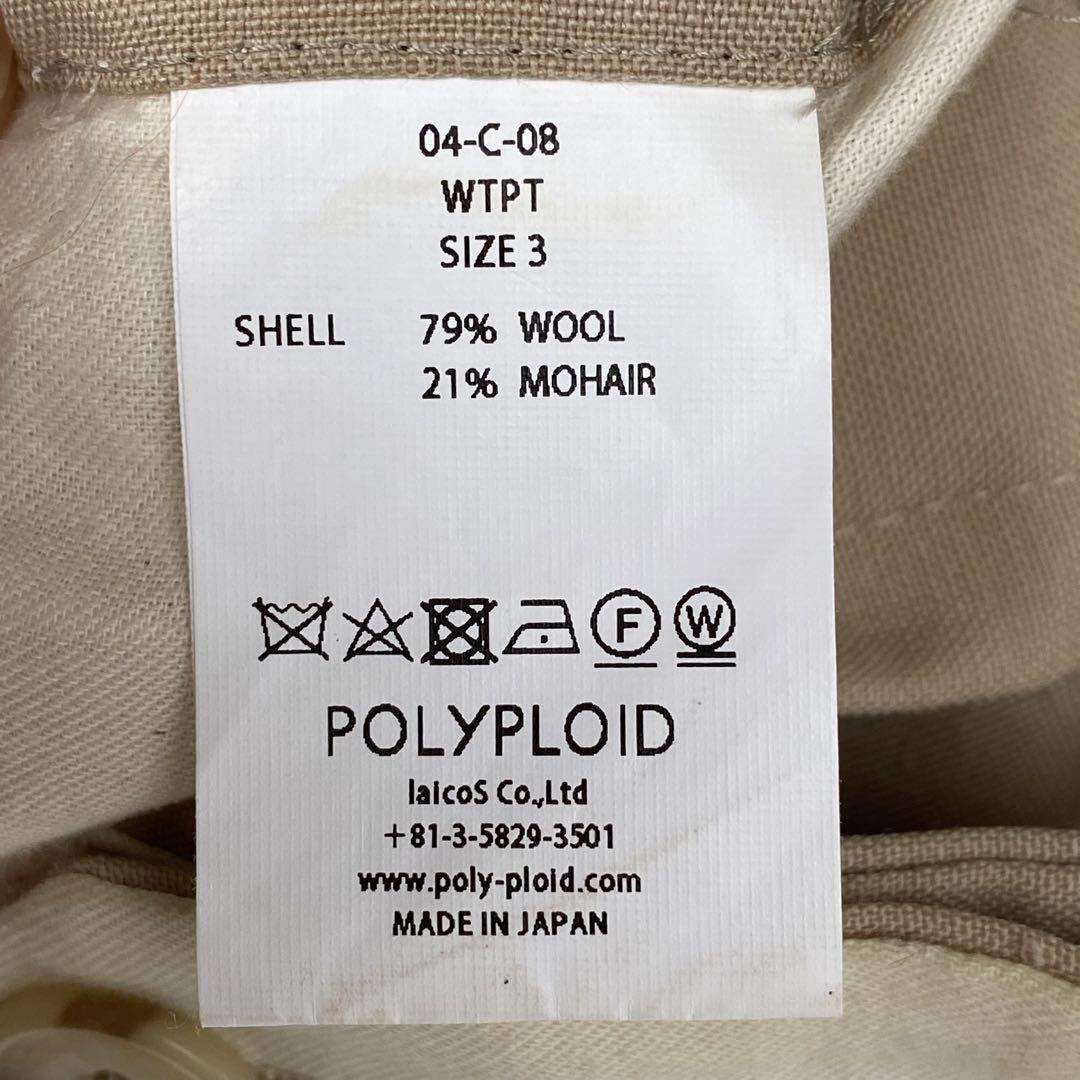 POLYPLOID トロピカルウール ワイドテーパードパンツ 上代5万 画像9