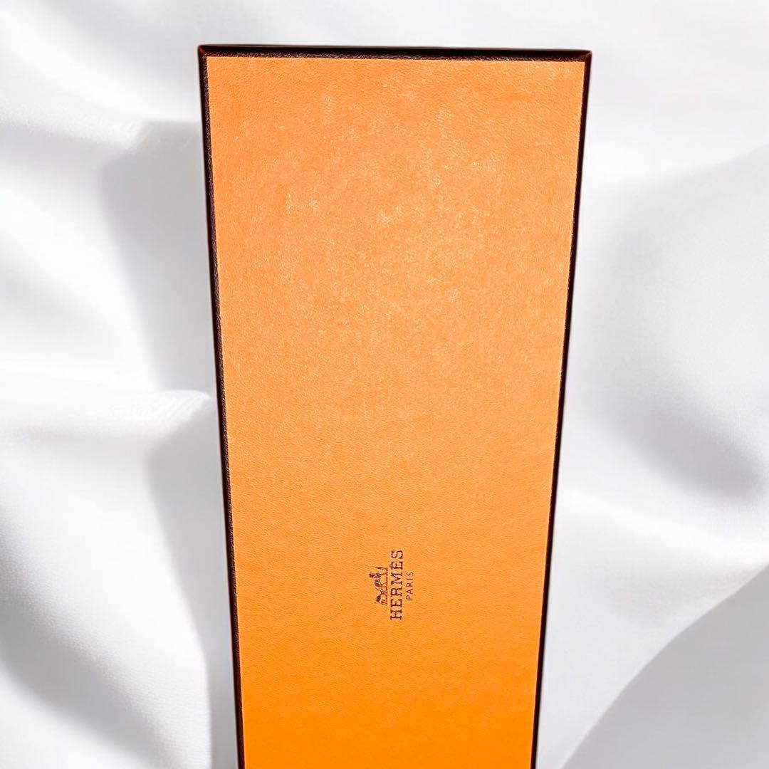 HERMES エルメス　ネクタイ　ファソネ　H柄　光沢　ジャガード　黄色　箱付き