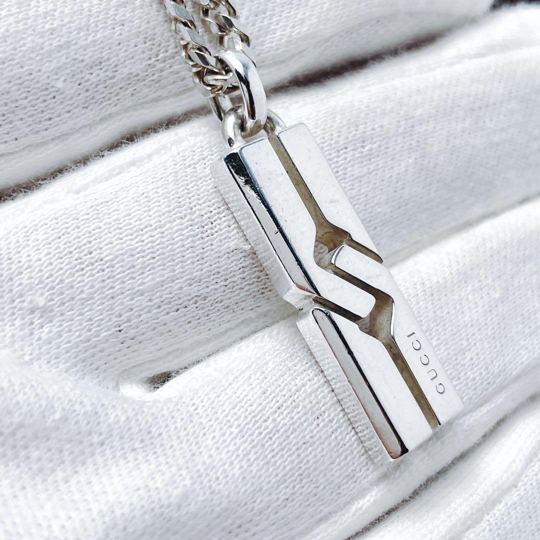 洗浄済 グッチ GUCCI 925 ネックレス シルバー メンズ Y595