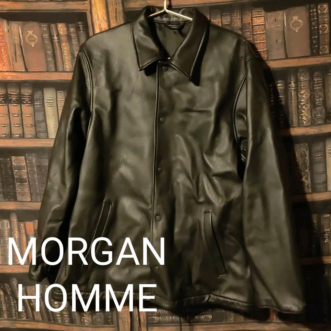 楽天カード分割】 MORGAN 革ジャケット レザージャケットモルガン トク割&送料無料 モルガンオム レザーコーチジャケット レザージャケット
