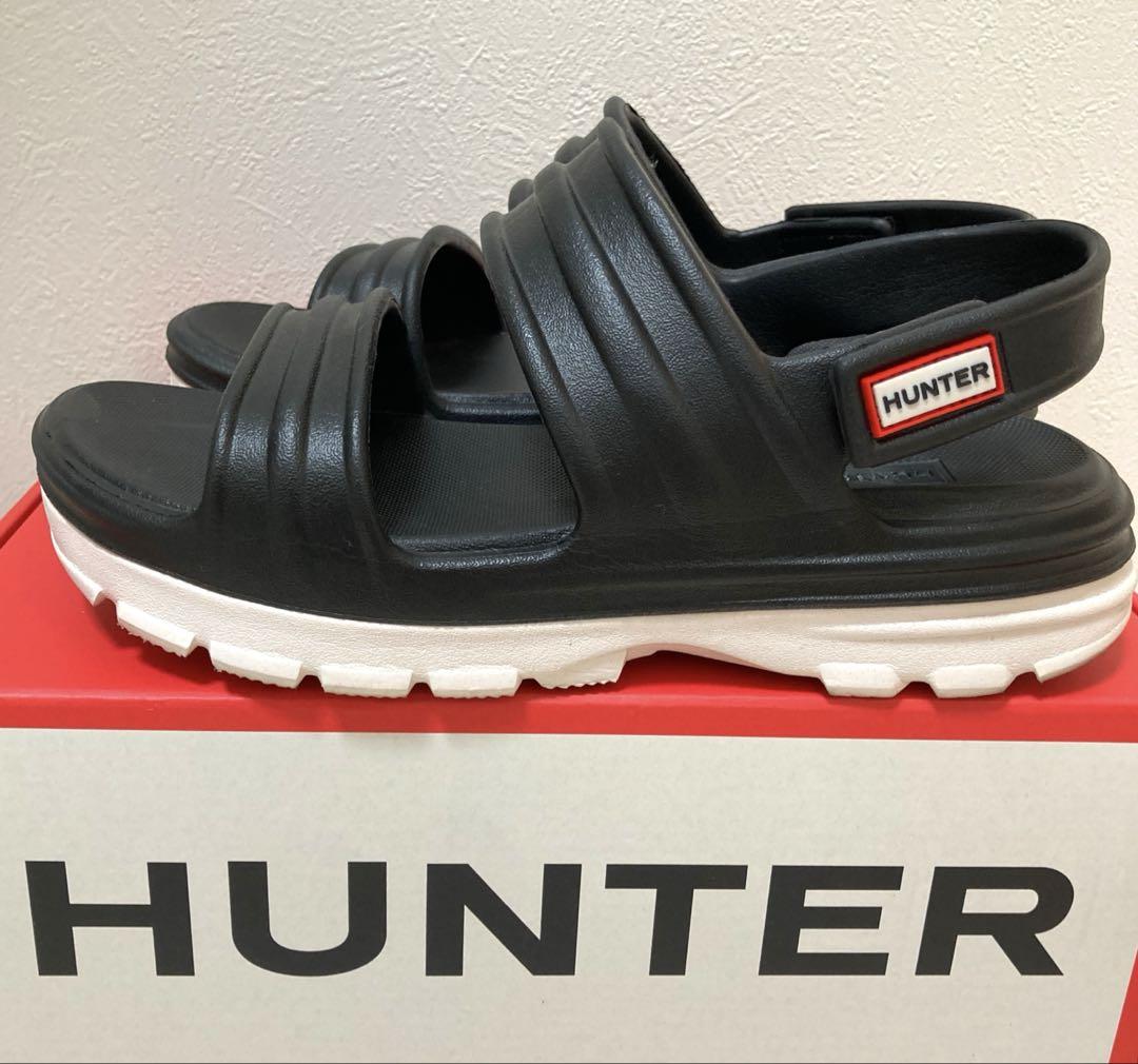HUNTER ブラック スポーツサンダル UK5 HUNTER スポーツサンダル ブラック - メルカリ