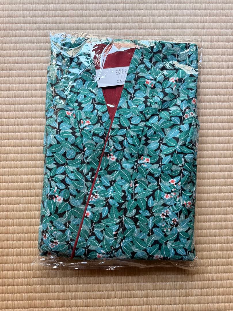 2部式着物 セパレート着物 和装 簡単着付け 緑 小花柄