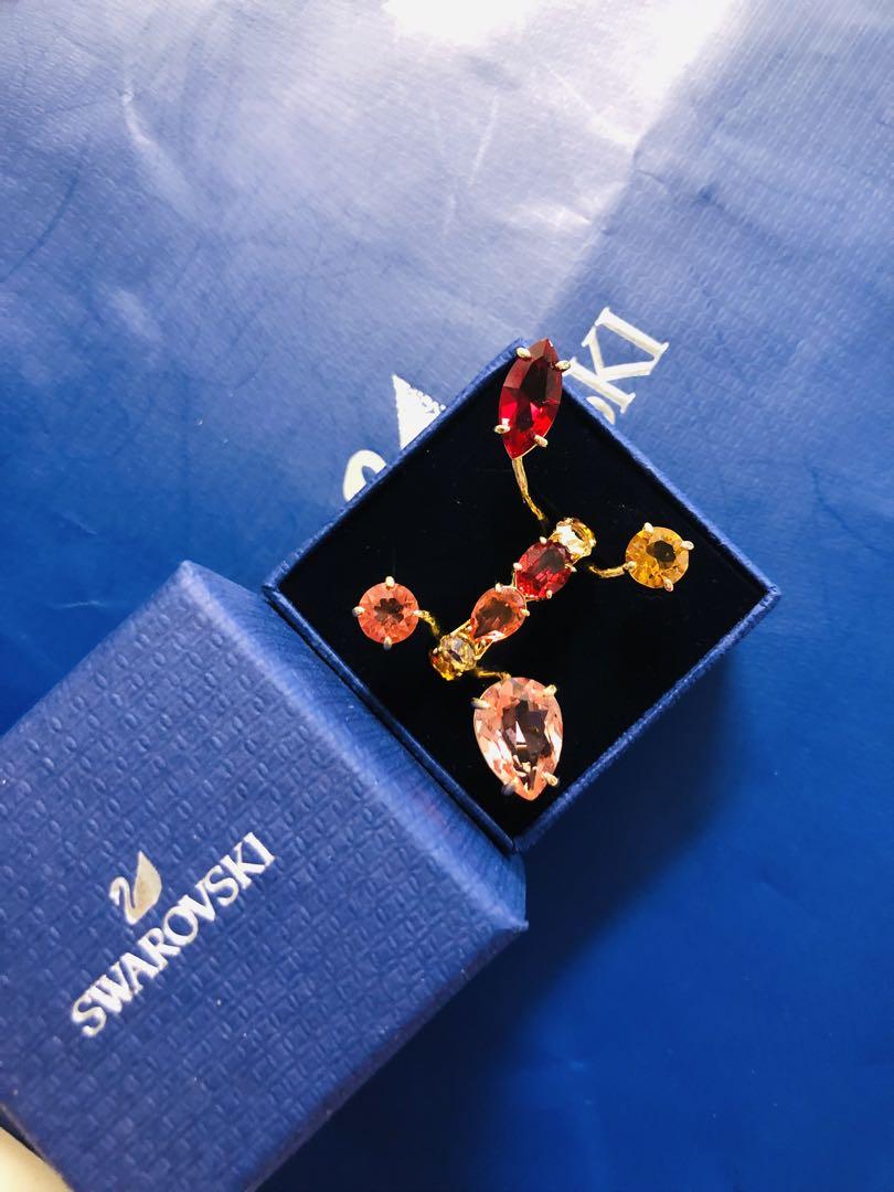 小鉄　スワロフスキー Gema Motifゴールデンイエロー&ローズトーン