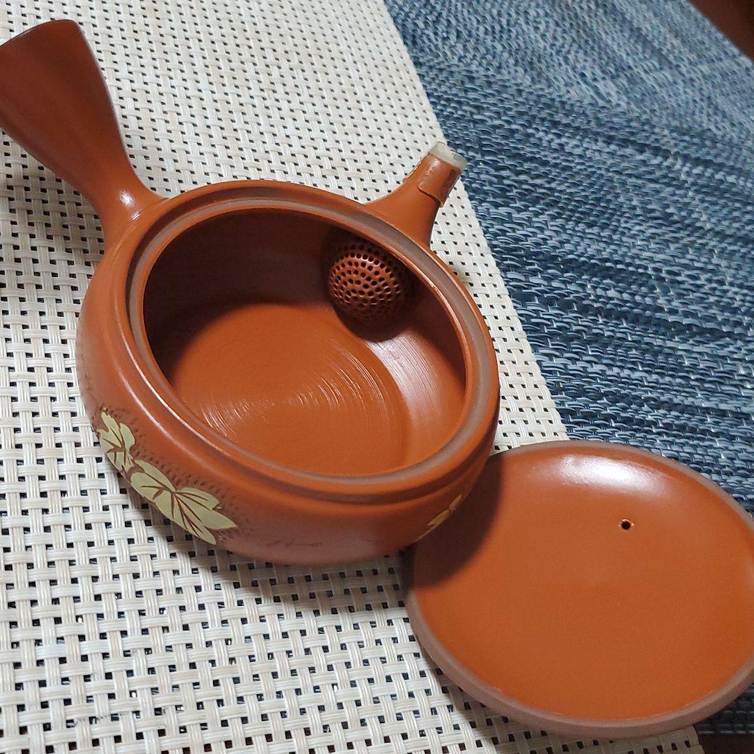 常滑焼急須。名作家「小庵子」作品。昭和時代。舊家蔵出し。美品。